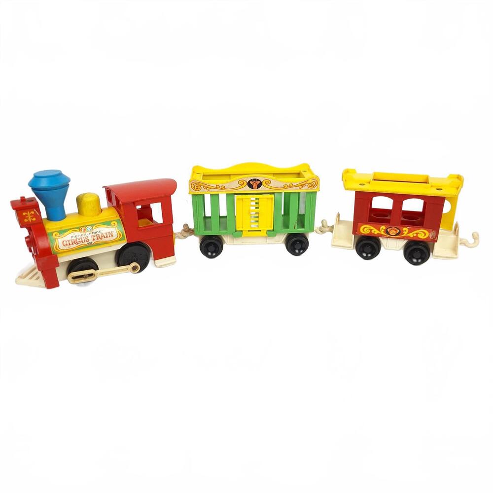 Fisher Price Circus‎ Train 991 3 Piece Childrens Pretend Play Horn Works Vintage